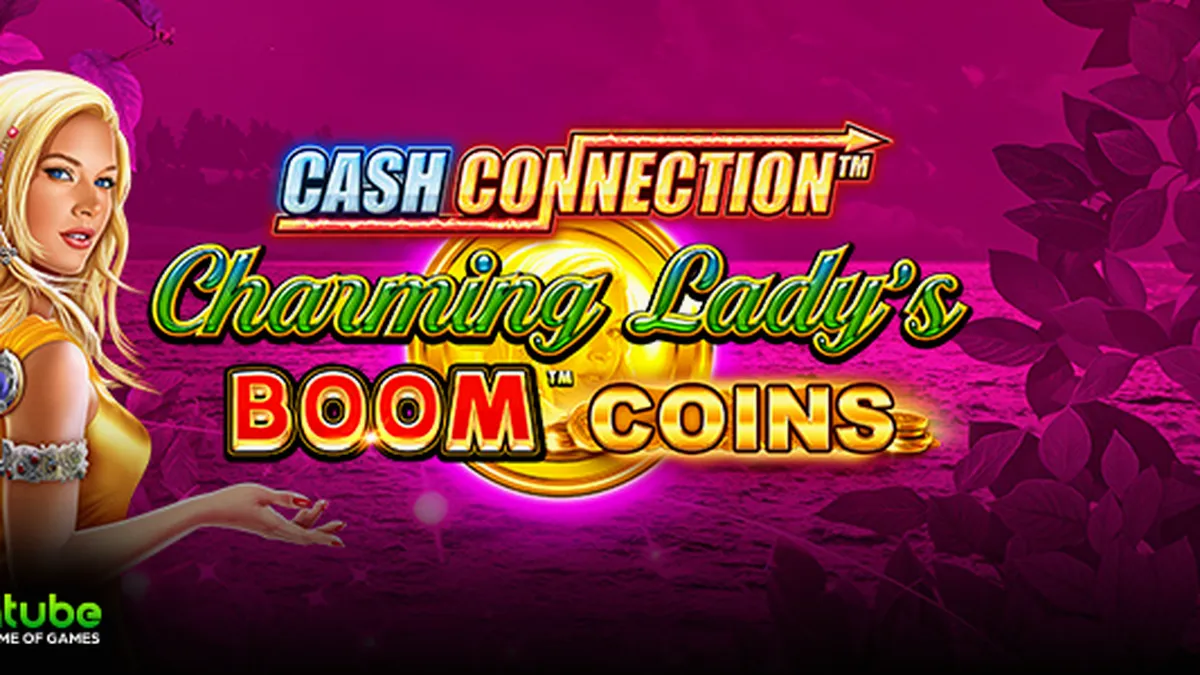 Cash Connection Charming Lady's Boom Coins slot machine interface